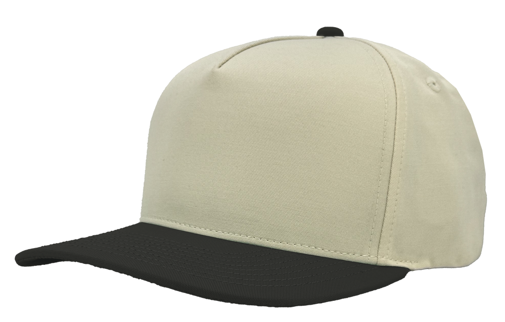 VINTAGE 5 PANEL BLACK WHITE Custom  HAT