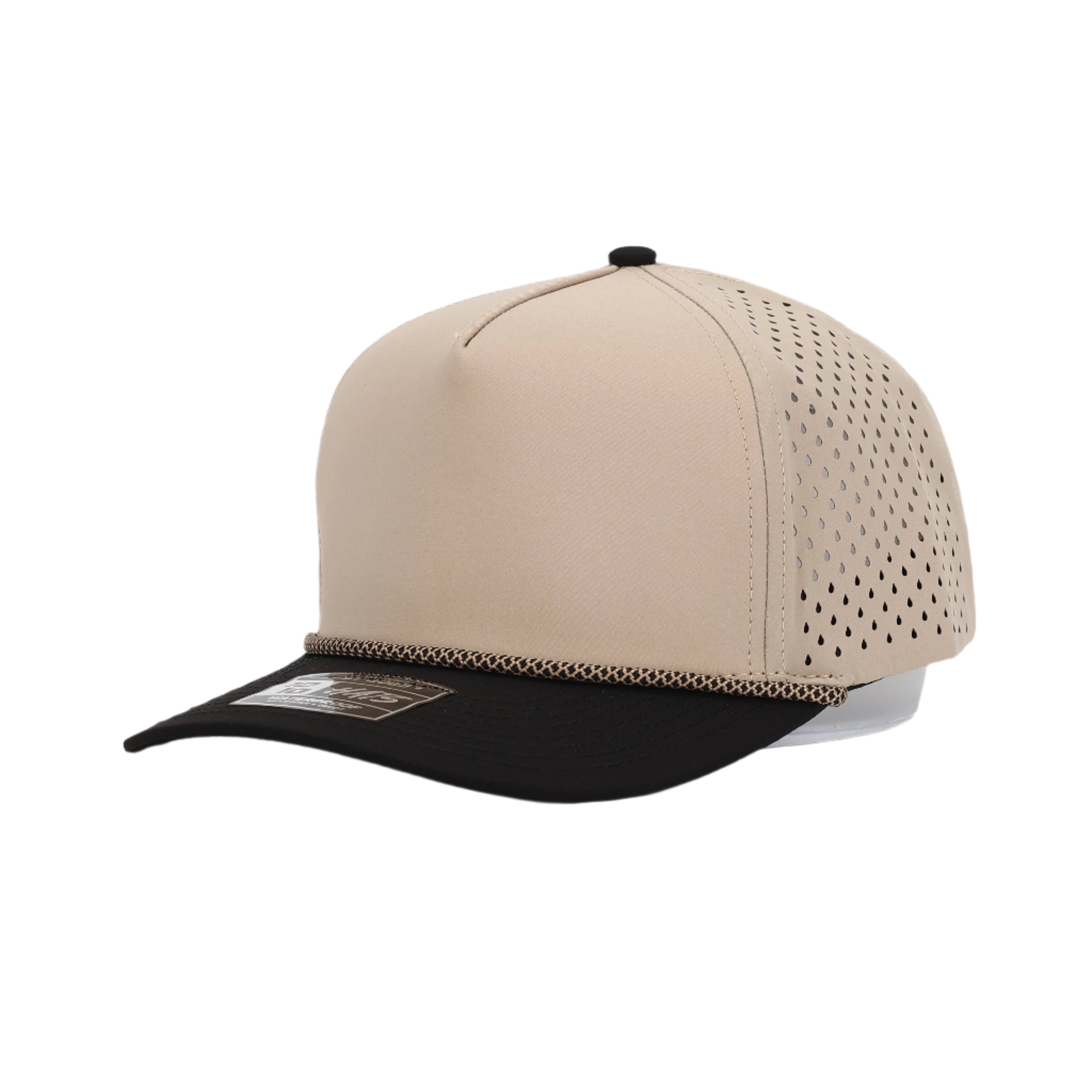5 Panel with Rope - Khaki / Black Bill