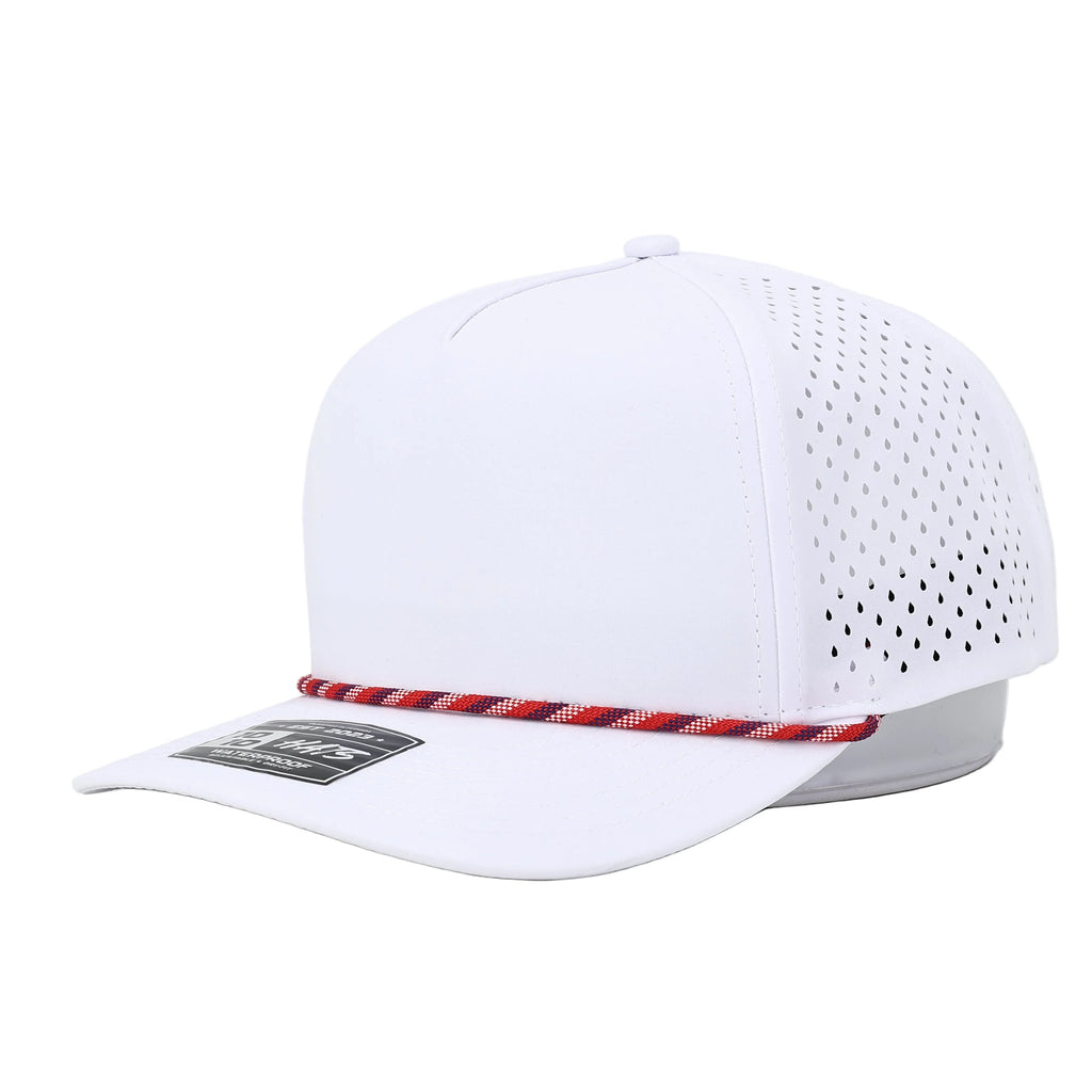 5 Panel with Rope - White / Red Rope