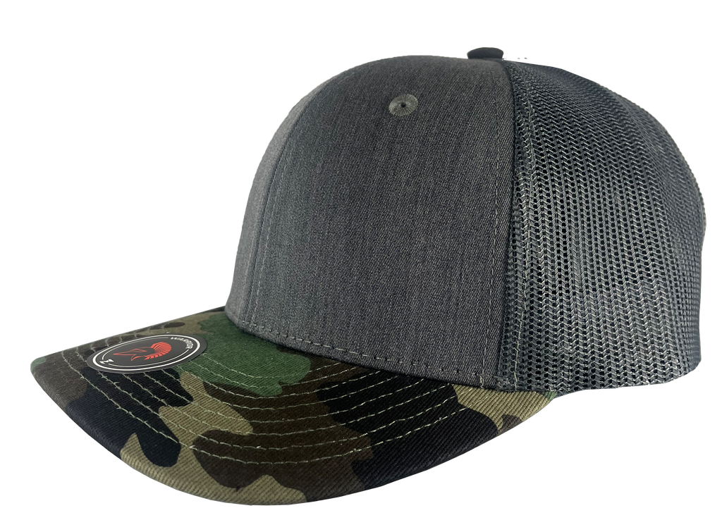 Custom Hat Grey Camp Warrior Trucker