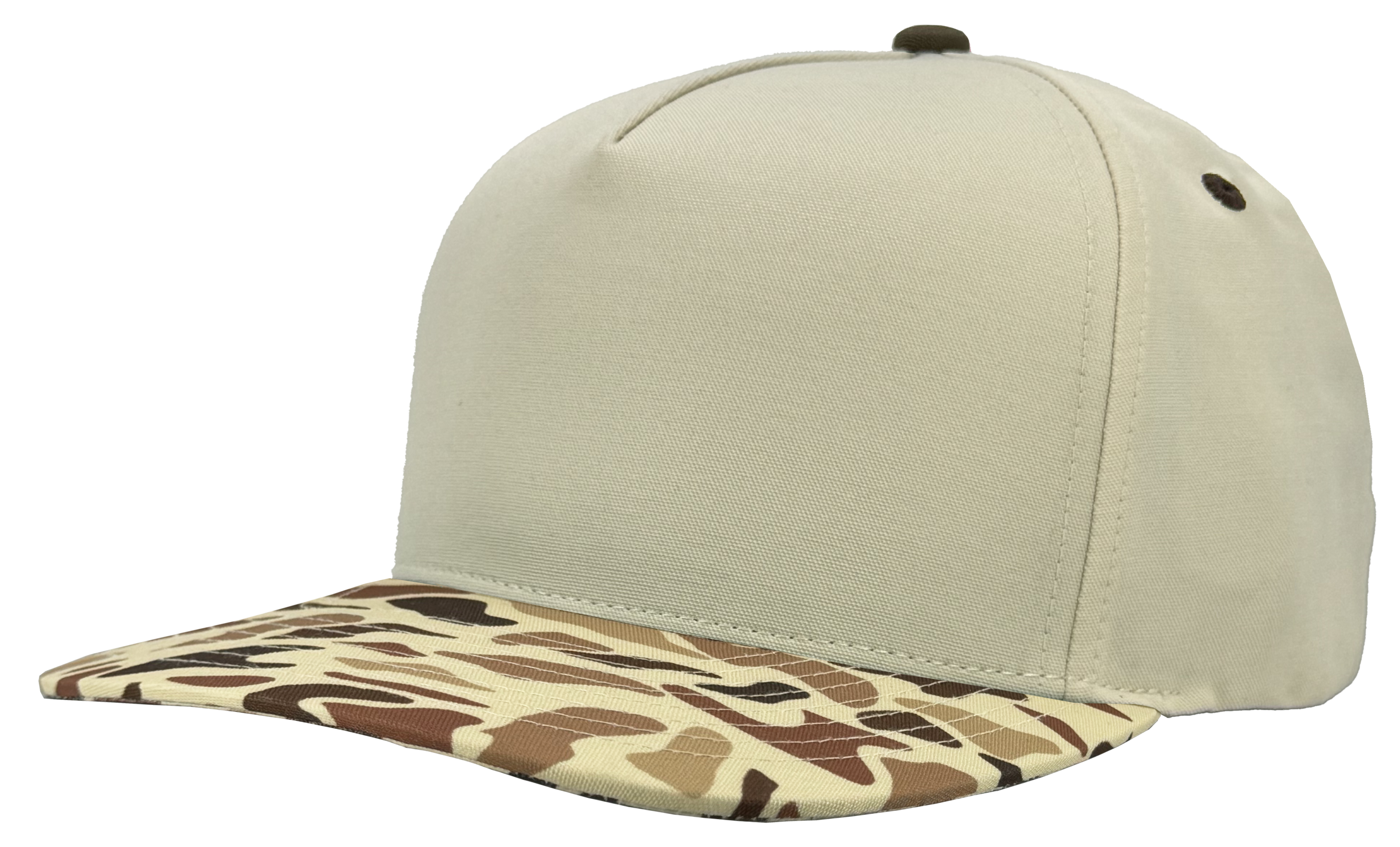 tan old school camo vintage patriot 5 panel hat