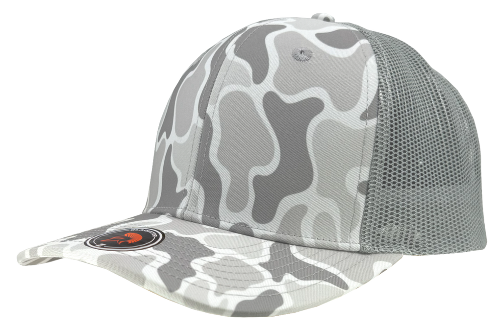 white old school camo trucker hat 112 