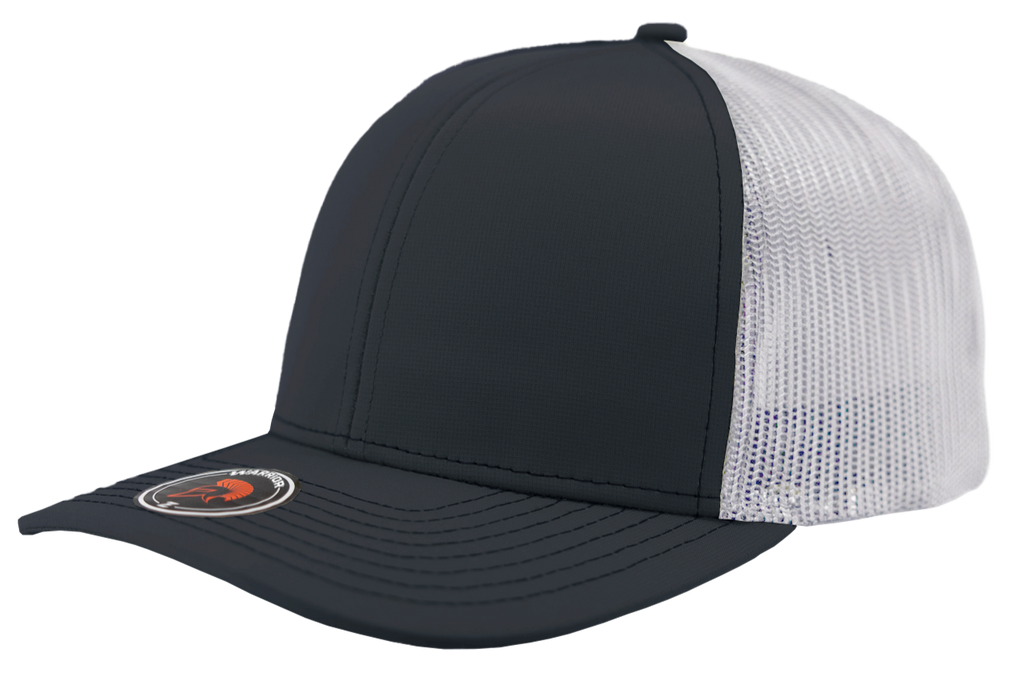 warrior navy white mesh trucker hat richardson 112