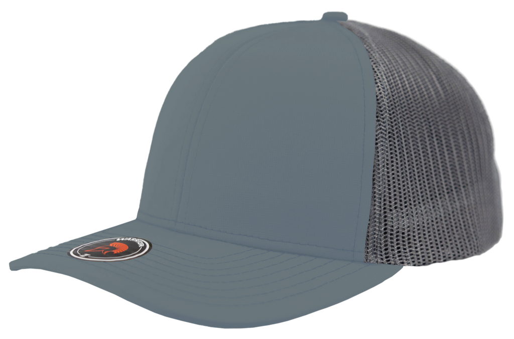 warrior smoke blue aluminum mesh trucker hat richardson 112