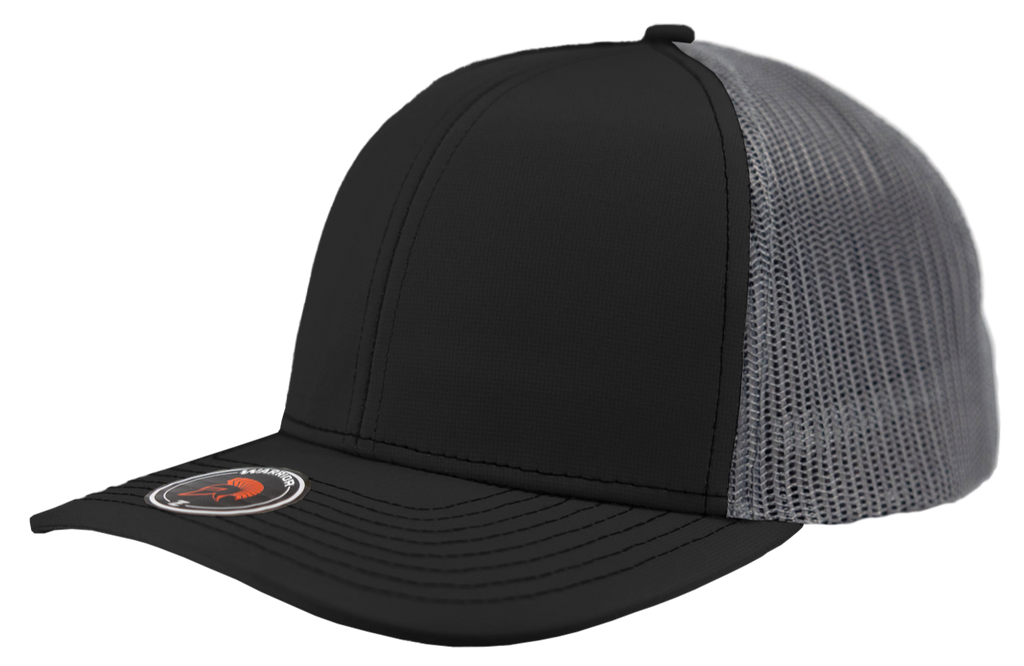 warrior black charcoal mesh trucker hat richardson 112