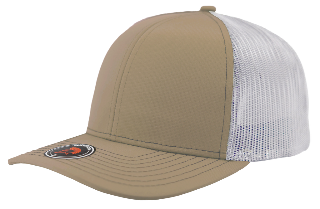 warrior Khaki white mesh trucker hat richardson 112